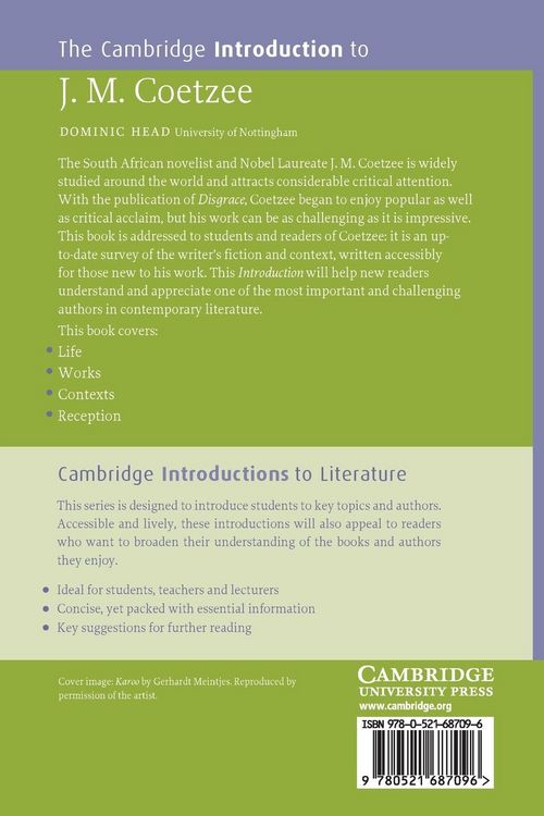 Produktbild: The Cambridge Introduction to J. M. Coetzee
