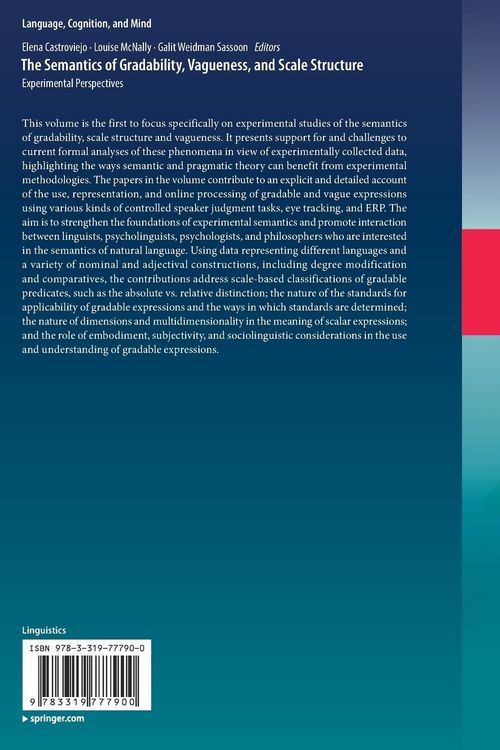 Produktbild: The Semantics of Gradability, Vagueness, and Scale Structure
