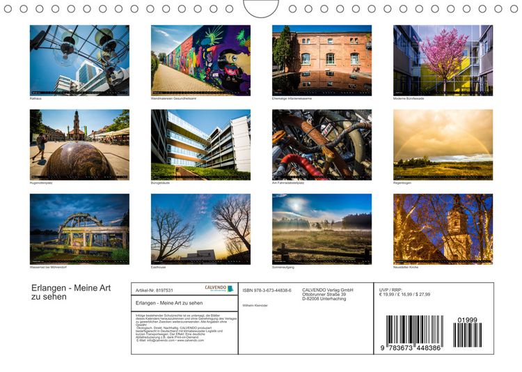 Produktbild: Erlangen - Meine Art zu sehen (Wandkalender 2022 DIN A4 quer)