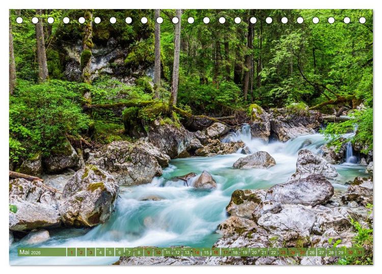 Produktbild: Unterwegs im Berchtesgadener Land 2026 (Tischkalender 2026 DIN A5 quer), CALVENDO Monatskalender