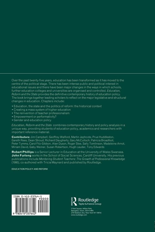 Produktbild: Education, Reform and the State