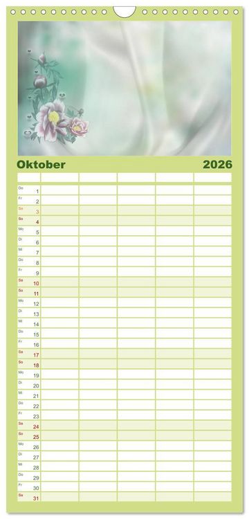 Produktbild: Familienplaner 2026 - Liebe wird im Herzen geboren mit 5 Spalten (Wandkalender, 21 x 45 cm) CALVENDO