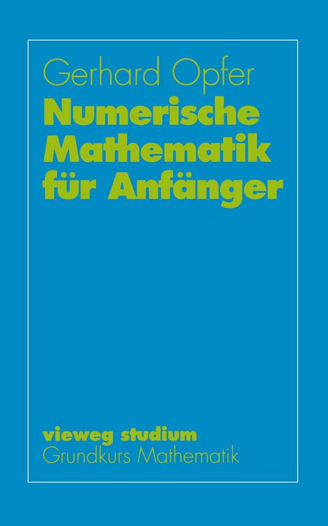 Produktbild: Numerische Mathematik f&uuml;r Anf&auml;nger