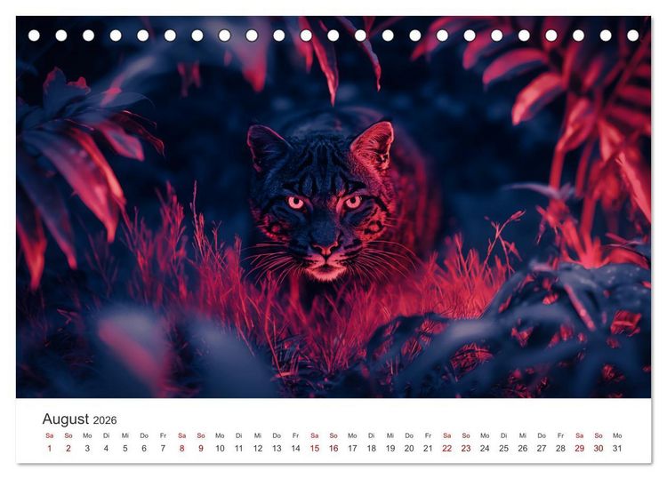 Produktbild: Die Seele des Dschungels - Eine Reise in tropische Wildnis (Tischkalender 2026 DIN A5 quer), CALVENDO Monatskalender