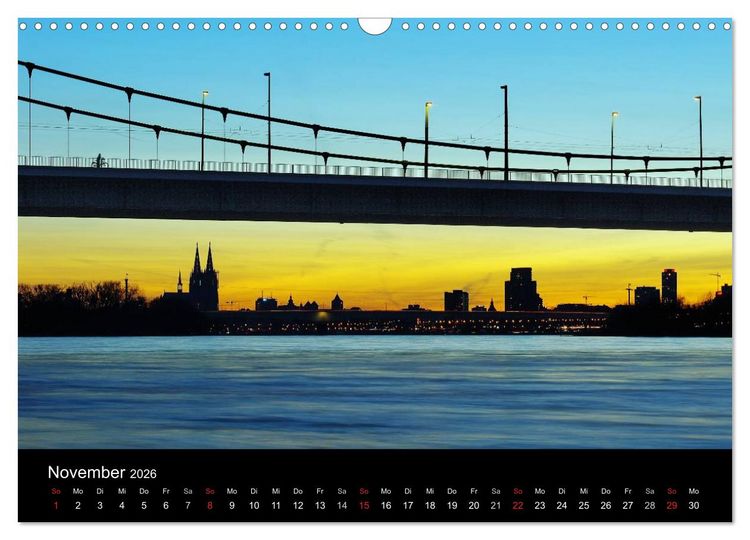 Produktbild: k&ouml;ln dunkelbunt II &ndash; Die Stadt leuchtet! (Wandkalender 2026 DIN A3 quer), CALVENDO Monatskalender