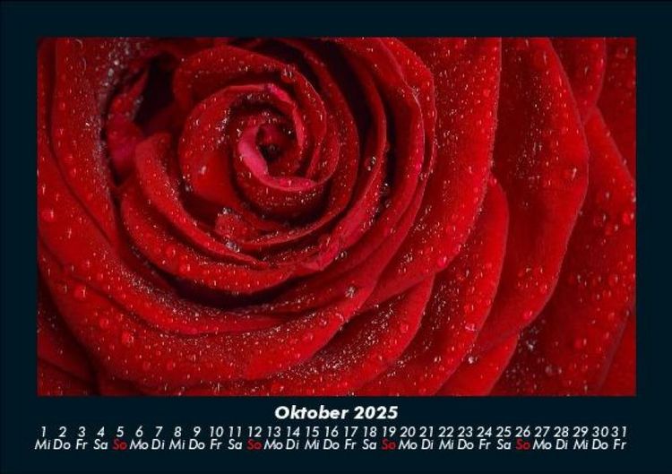 Produktbild: Rosen-Kalender 2025 Fotokalender DIN A5