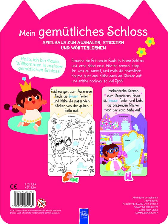 Produktbild: Mein gem&uuml;tliches Schloss - Spielhaus zum Ausmalen, Stickern und W&ouml;rter lerner