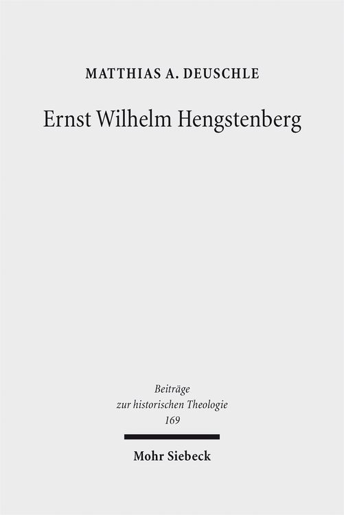 Produktbild: Ernst Wilhelm Hengstenberg