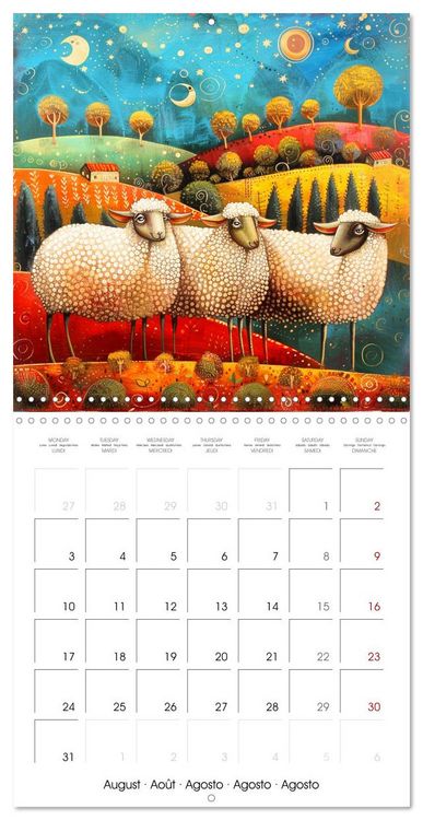 Produktbild: Naive Colorful Journey (Wall Calendar 2026 12 &times; 12 Inch) CALVENDO 12 Month Wall Calendar