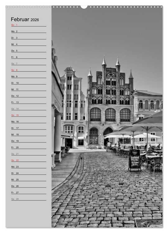 Produktbild: Stralsund. Ein Hauch l&auml;ngst vergangener Zeiten (Wandkalender 2026 DIN A2 hoch), CALVENDO Monatskalender