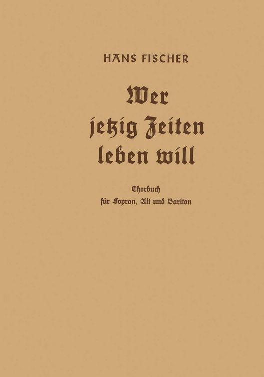 Produktbild: Wer jetzig Zeiten leben will