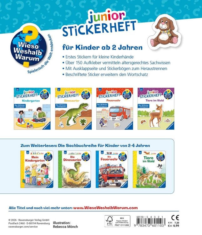 Produktbild: Wieso? Weshalb? Warum? junior Stickerheft - Kindergarten
