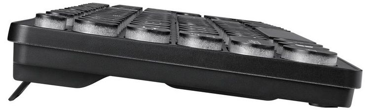 Produktbild: Perixx PERIBOARD-317 R DE B Kabelgebunden Tastatur Deutsch, QWERTZ Schwarz Beleuchtet