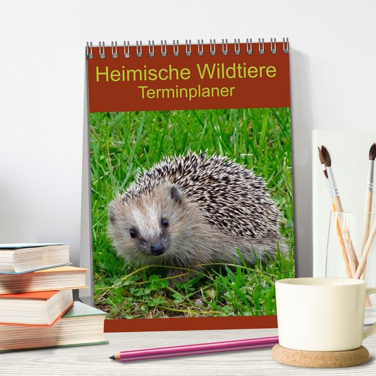 Produktbild: Heimische Wildtiere Terminplaner (Tischkalender 2026 DIN A5 hoch), CALVENDO Monatskalender