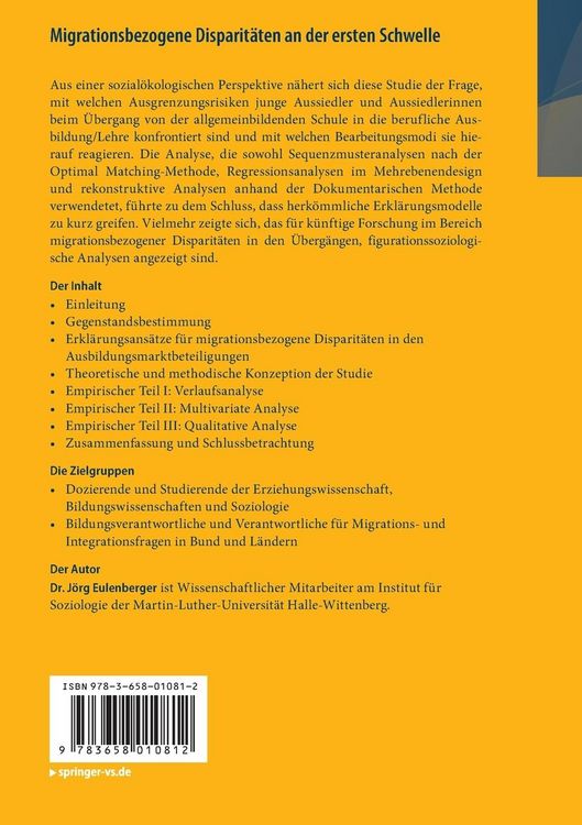 Produktbild: Migrationsbezogene Disparit&auml;ten an der ersten Schwelle.