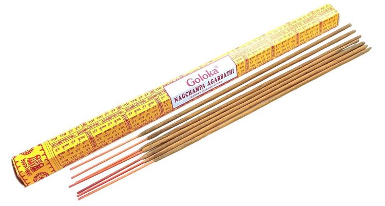 Produktbild: R&auml;ucherst&auml;bchen Goloka "Nag Champa" Garden Sticks Hexa, 7 Stk, je 40cm