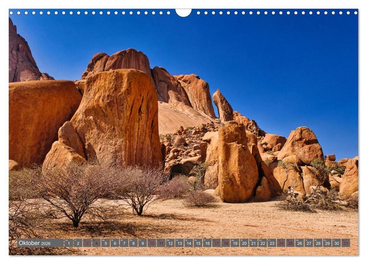 Produktbild: Namibia &ndash; Faszination Damaraland und Spitzkoppe (Wandkalender 2026 DIN A3 quer), CALVENDO Monatskalender