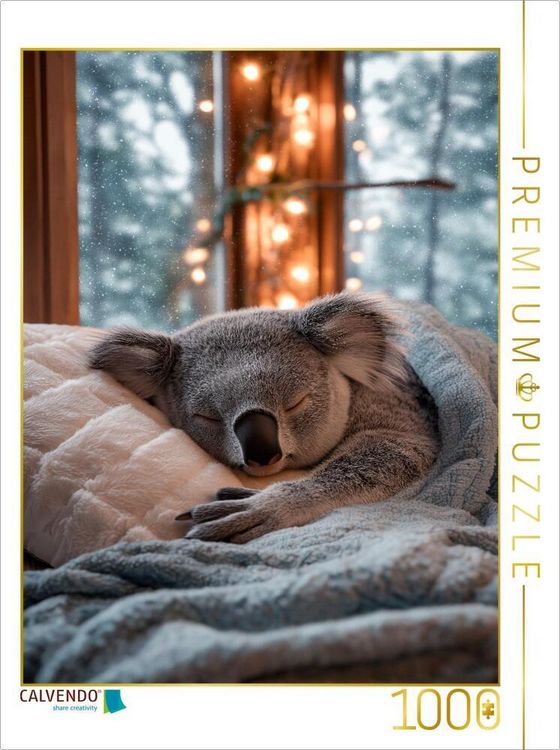 Produktbild: CALVENDO Puzzle Schlafender Koalab&auml;r im Bett | 1000 Teile Lege-Gr&ouml;&szlig;e 64x48cm Foto-Puzzle f&uuml;r gl&uuml;ckliche Stunden
