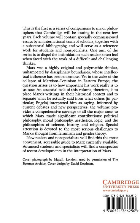 Produktbild: The Cambridge Companion to Marx