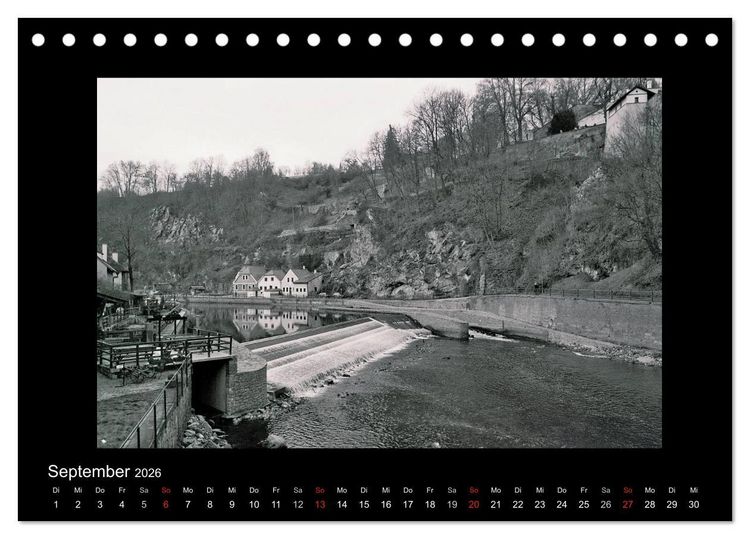 Produktbild: Sch&ouml;nheit an der Moldau - Cesky Krumlov (Tischkalender 2026 DIN A5 quer), CALVENDO Monatskalender