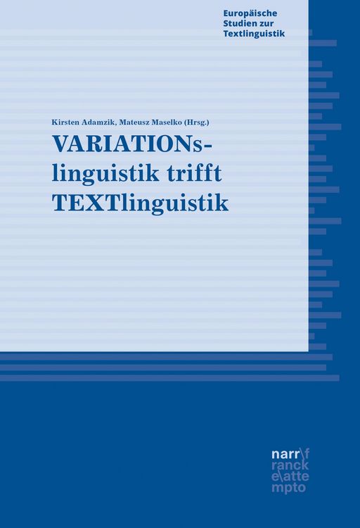 Produktbild: VARIATIONslinguistik trifft TEXTlinguistik