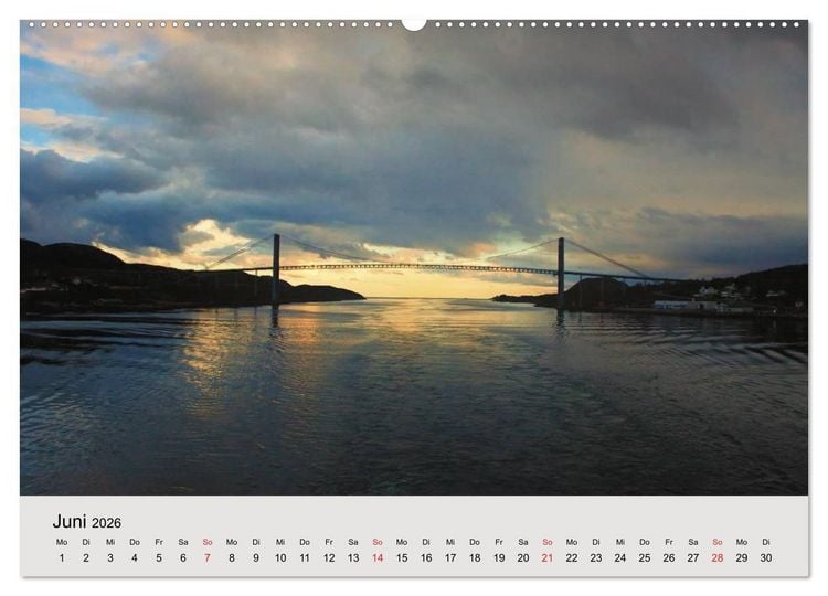 Produktbild: Mit den Hurtigruten unterwegs (hochwertiger Premium Wandkalender 2026 DIN A2 quer), Kunstdruck in Hochglanz