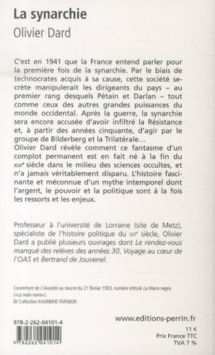 Produktbild: La synarchie : le mythe du complot permanent