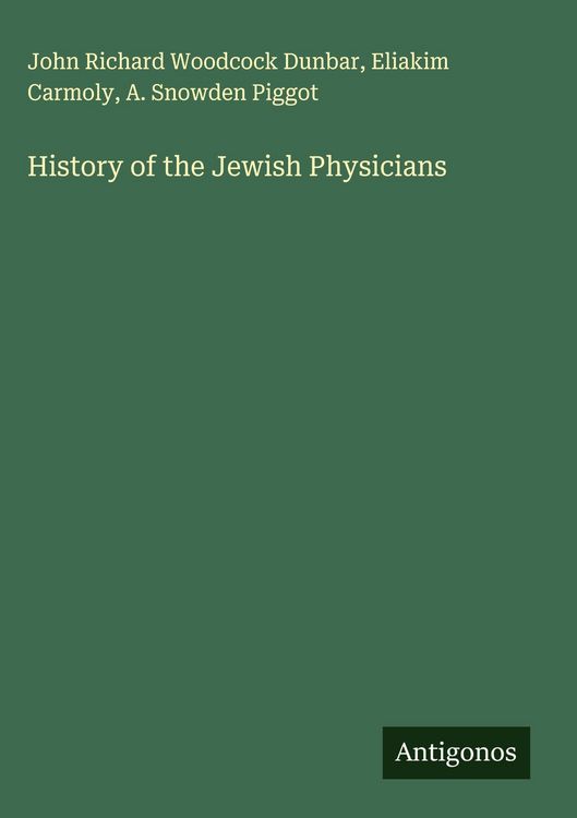 Produktbild: History of the Jewish Physicians