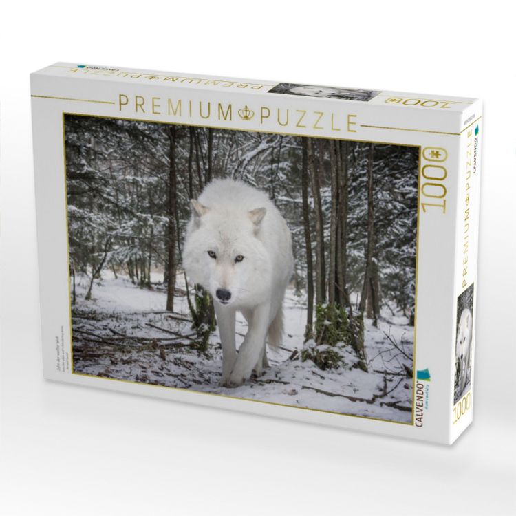 Produktbild: CALVENDO Puzzle John der wei&szlig;er Wolf | 1000 Teile Lege-Gr&ouml;&szlig;e 64x48cm Foto-Puzzle f&uuml;r gl&uuml;ckliche Stunden
