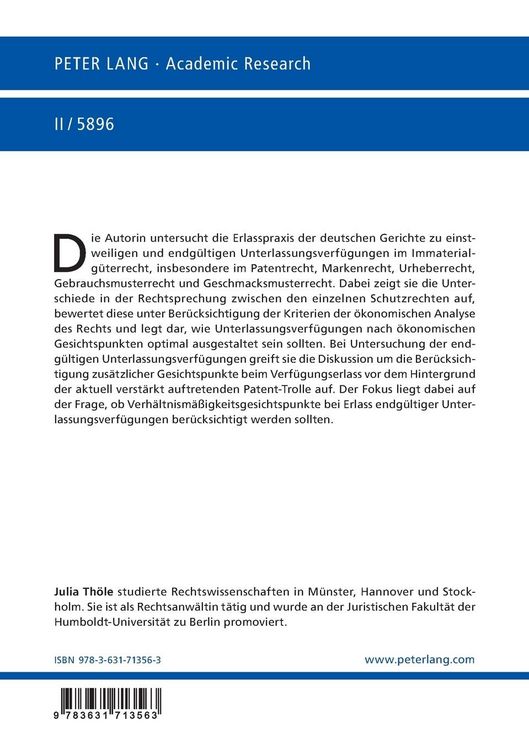 Produktbild: Unterlassungsverfuegungen im Immaterialgueterrecht