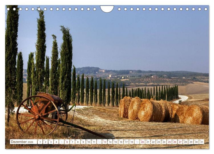 Produktbild: Toskana - Goldene Farben des toskanischen Herbstes (Wandkalender 2026 DIN A4 quer), CALVENDO Monatskalender