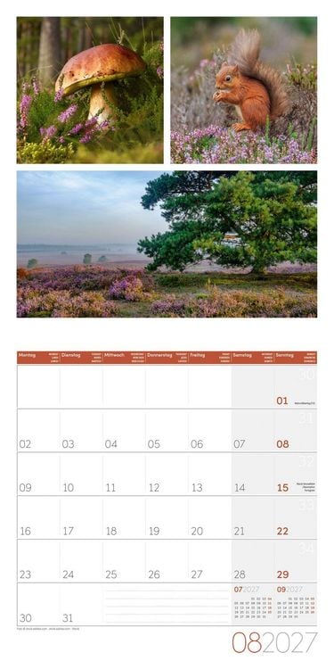 Produktbild: Colours of Nature Kalender 2027 - 30x30 - Art12