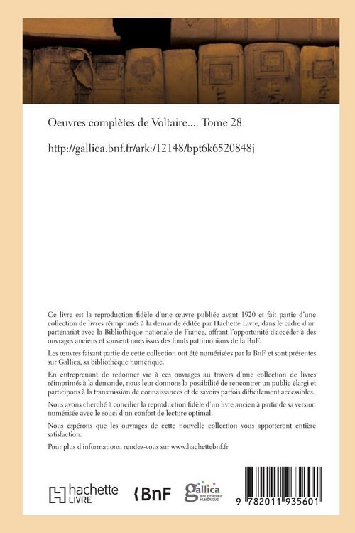 Produktbild: Oeuvres Compl&egrave;tes de Voltaire. Tome 28