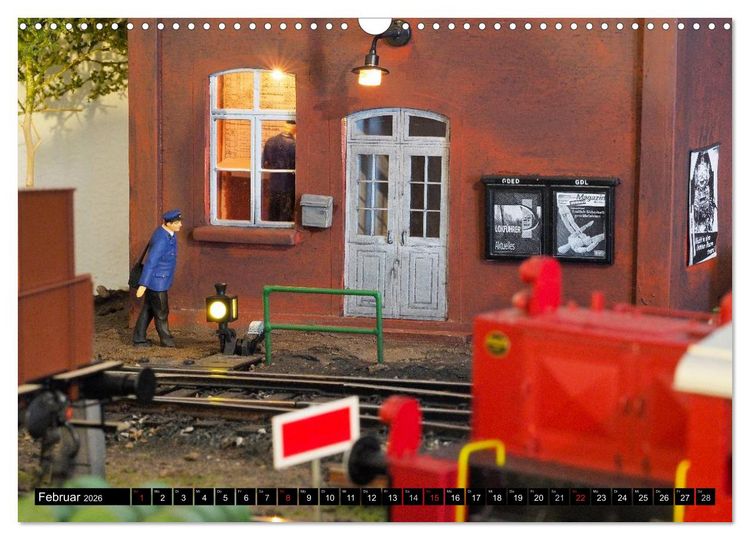 Produktbild: Kleine Bahnwelt in Spur 1 (Wandkalender 2026 DIN A3 quer), CALVENDO Monatskalender