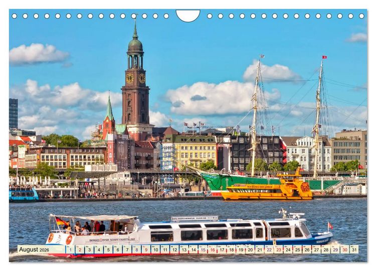 Produktbild: Hamburg - meine Stadt mit viel Herz (Wandkalender 2026 DIN A4 quer), CALVENDO Monatskalender