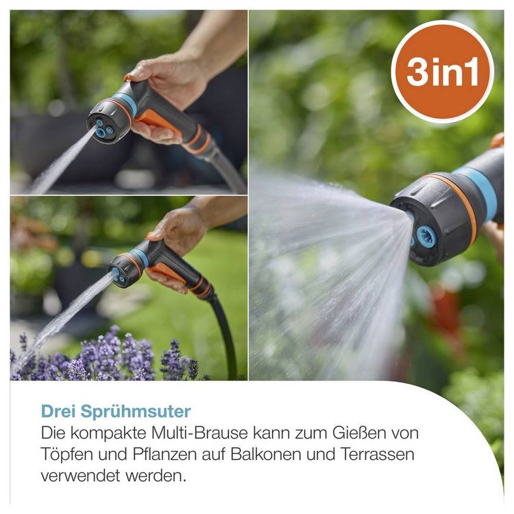 Produktbild: GARDENA 18375-20 Classic Kompakte Multi-Brause Gartenbrause