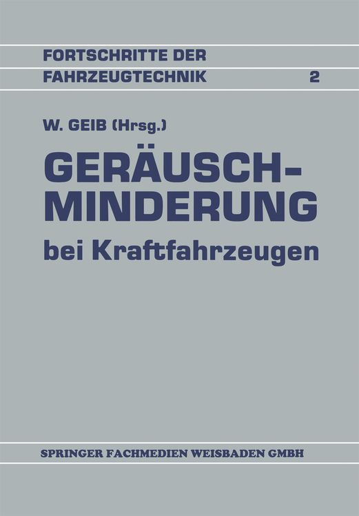 Produktbild: Ger&auml;uschminderung bei Kraftfahrzeugen