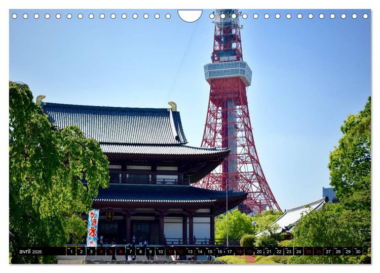 Produktbild: Les couleurs de Tokyo (Calendrier mural 2026 DIN A4 vertical), CALVENDO calendrier mensuel