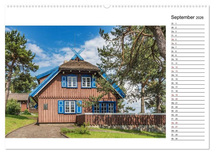 Produktbild: Nida - Perle am Kurischen Haff (hochwertiger Premium Wandkalender 2026 DIN A2 quer), Kunstdruck in Hochglanz