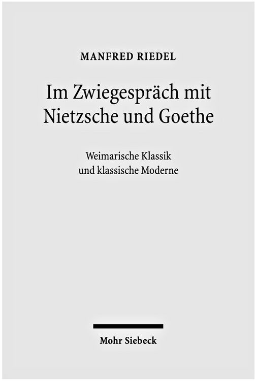 Produktbild: Im Zwiegespr&auml;ch mit Nietzsche und Goethe