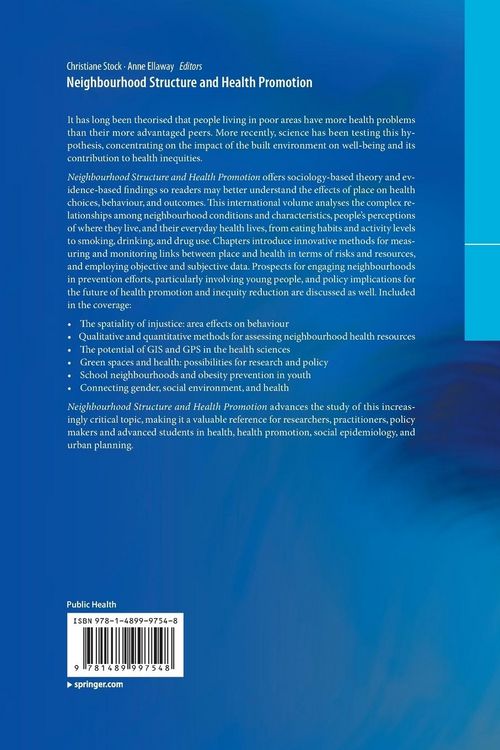 Produktbild: Neighbourhood Structure and Health Promotion