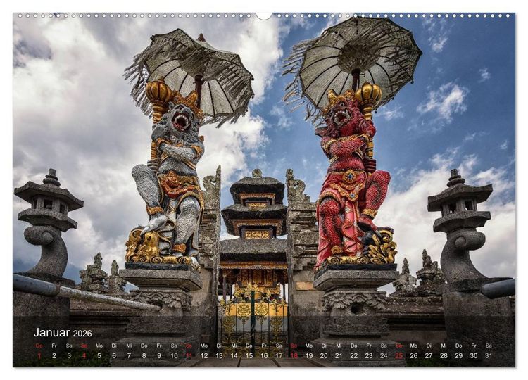 Produktbild: Bali - Insel der Tempel, G&ouml;tter und D&auml;monen (hochwertiger Premium Wandkalender 2026 DIN A2 quer), Kunstdruck in Hochglanz