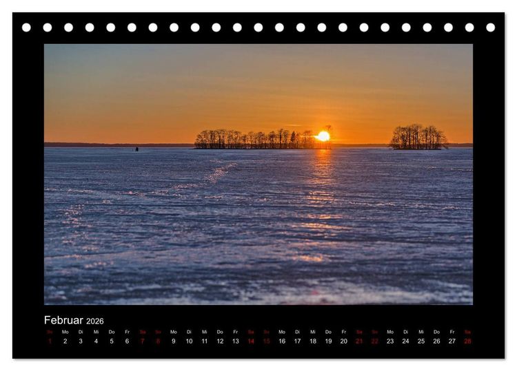 Produktbild: Finnland - Nordische Farbenspiele (Tischkalender 2026 DIN A5 quer), CALVENDO Monatskalender