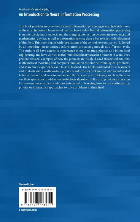 Produktbild: An Introduction to Neural Information Processing