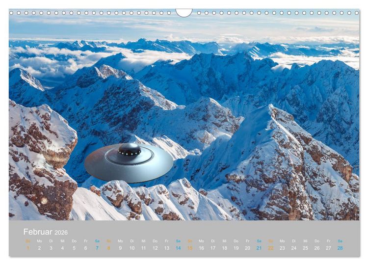 Produktbild: Fantastisch und surreal - unbekannte Flugobjekte (Wandkalender 2026 DIN A3 quer), CALVENDO Monatskalender