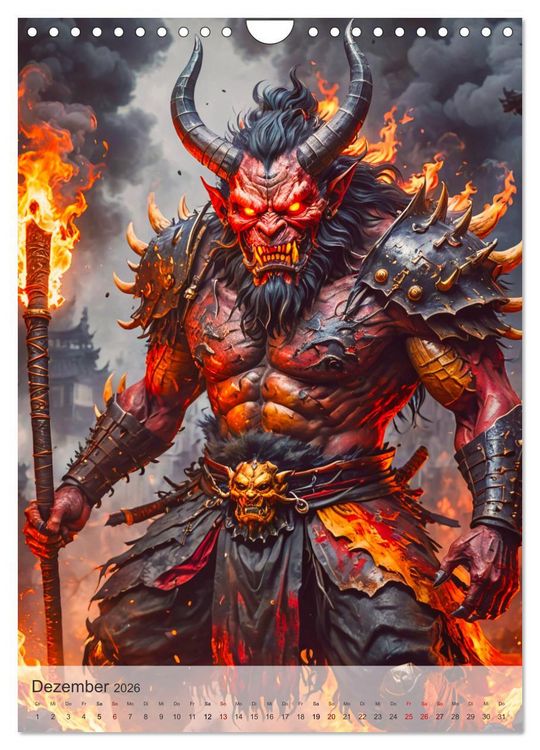 Produktbild: Japanische Mythologie - G&ouml;tter, Helden und Monster (Wandkalender 2026 DIN A4 hoch), CALVENDO Monatskalender