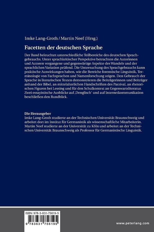 Produktbild: Facetten der deutschen Sprache