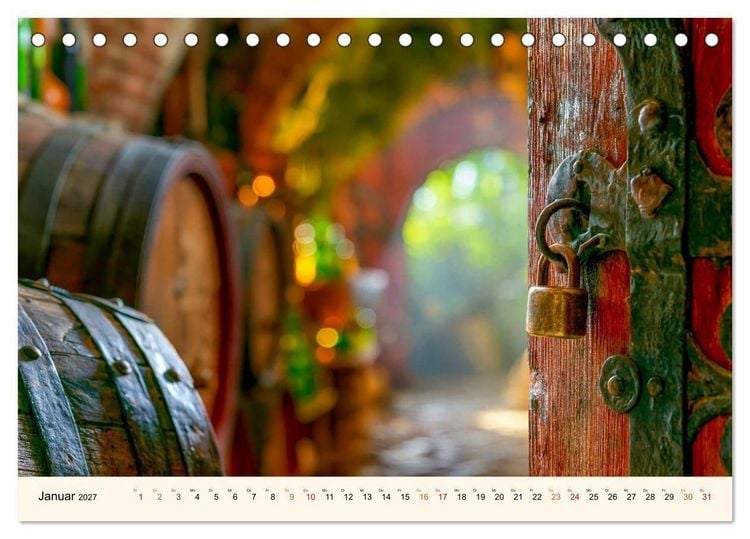 Produktbild: Wein - Tradition &middot; Kellerkunst &middot; Herkunft (Tischkalender 2027 DIN A5 quer), CALVENDO Monatskalender