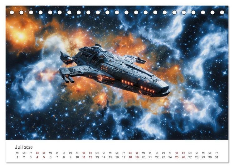 Produktbild: Sternenreisen - Ein kosmischer Kalender (Tischkalender 2026 DIN A5 quer), CALVENDO Monatskalender