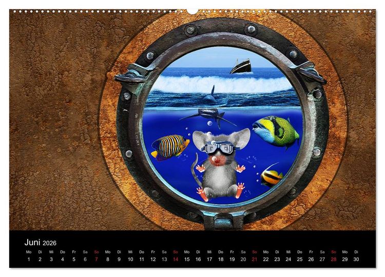 Produktbild: Hier ist die Maus zuhaus' (Wandkalender 2026 DIN A2 quer), CALVENDO Monatskalender
